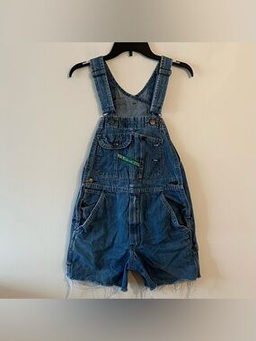 Vintage Key Imperial Overalls Cut Off Shorts Denim Utility Workwear Cotton 30